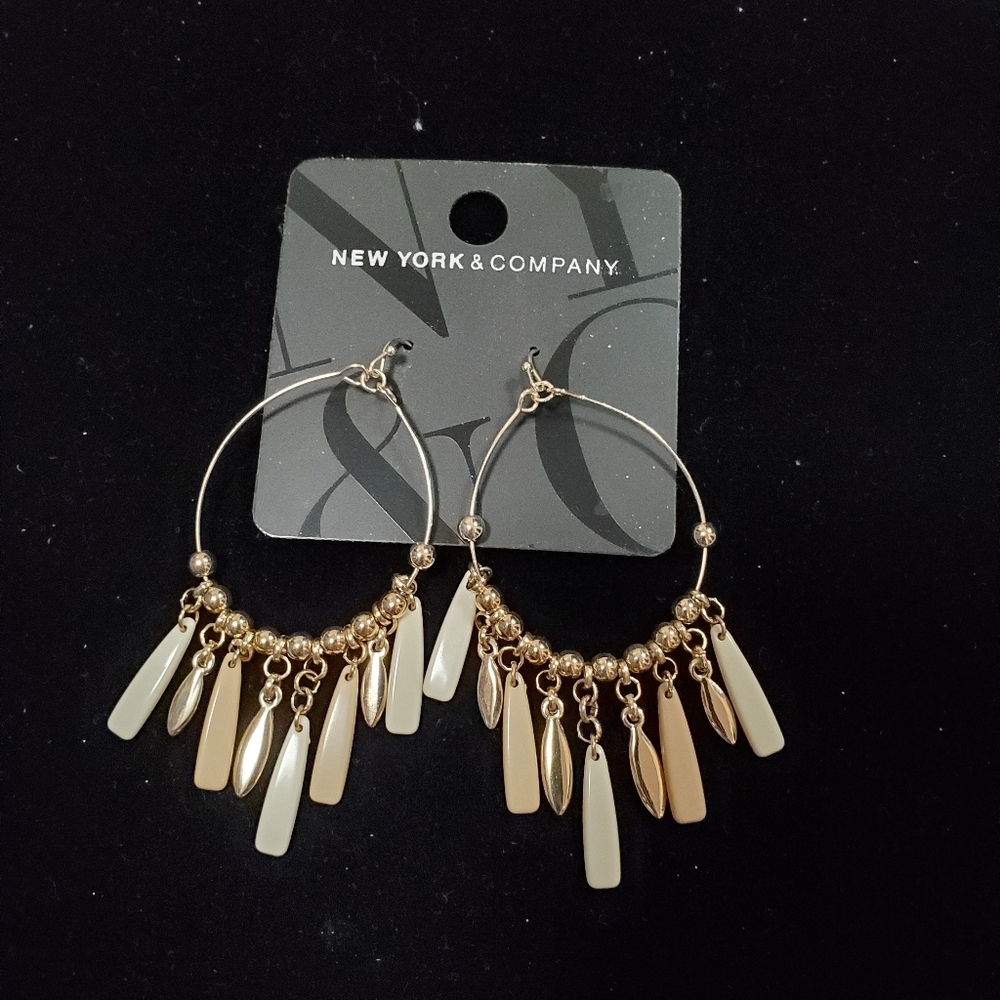 New York & Company Hoop Drop Earrings NWT - Picture 6 of 6